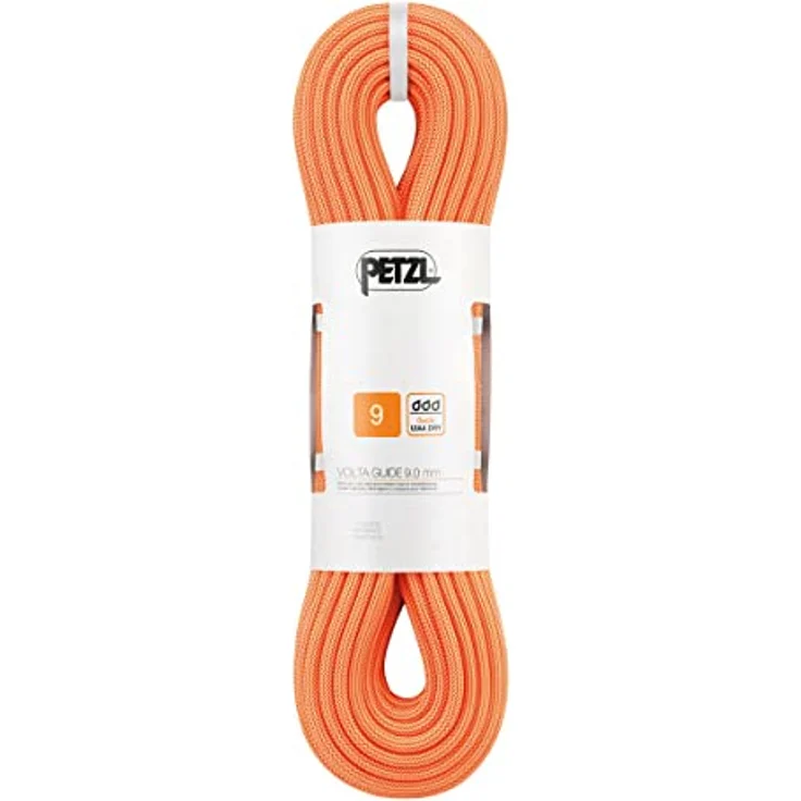 PETZL Volta 9 mm Kletterseil, Orange, 80 m, EC EN 892 und UIAA zertifiziert, 54 g/m – Bild 1