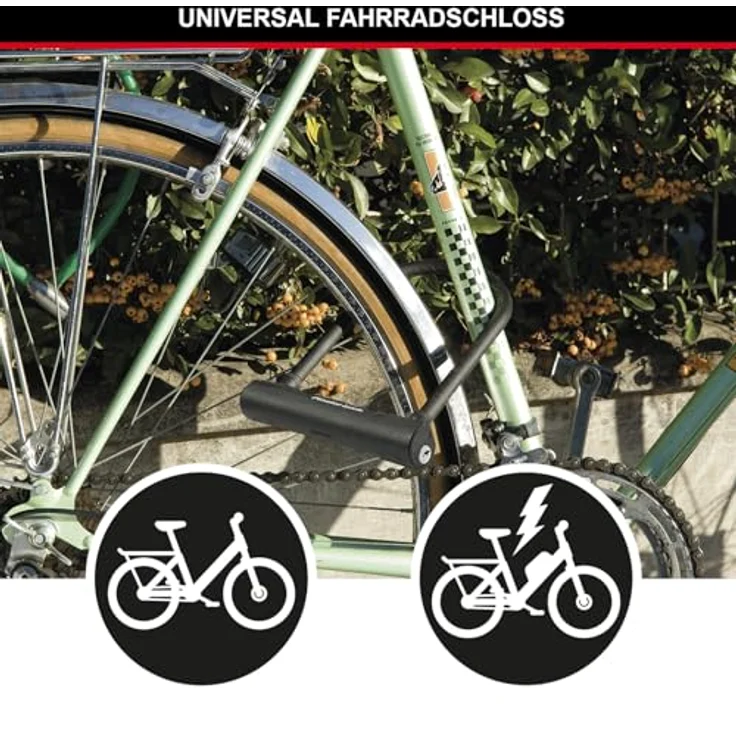 MASTER LOCK Bügelschloss 8170EURDPRO, Schlüsselschloss mit Halterung und gehärtetem Stahl, ideal für Fahrräder – Bild 2