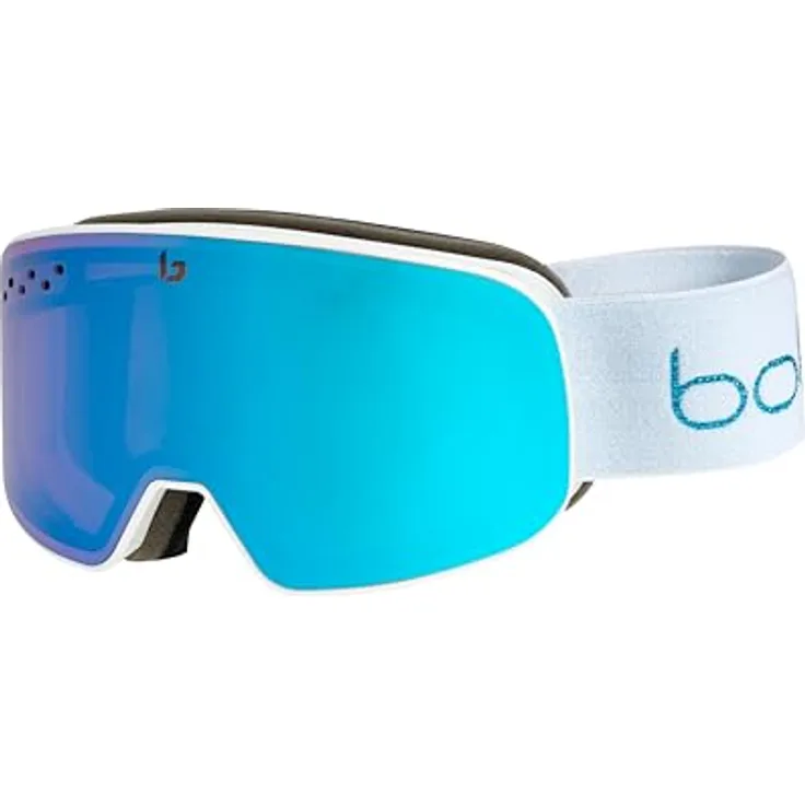 Bollé Women's Nevada Small Cat 2, randlose Skibrille mit Doppelglas und zylindrischer Scheibenform, ideal für Skifahrerinnen