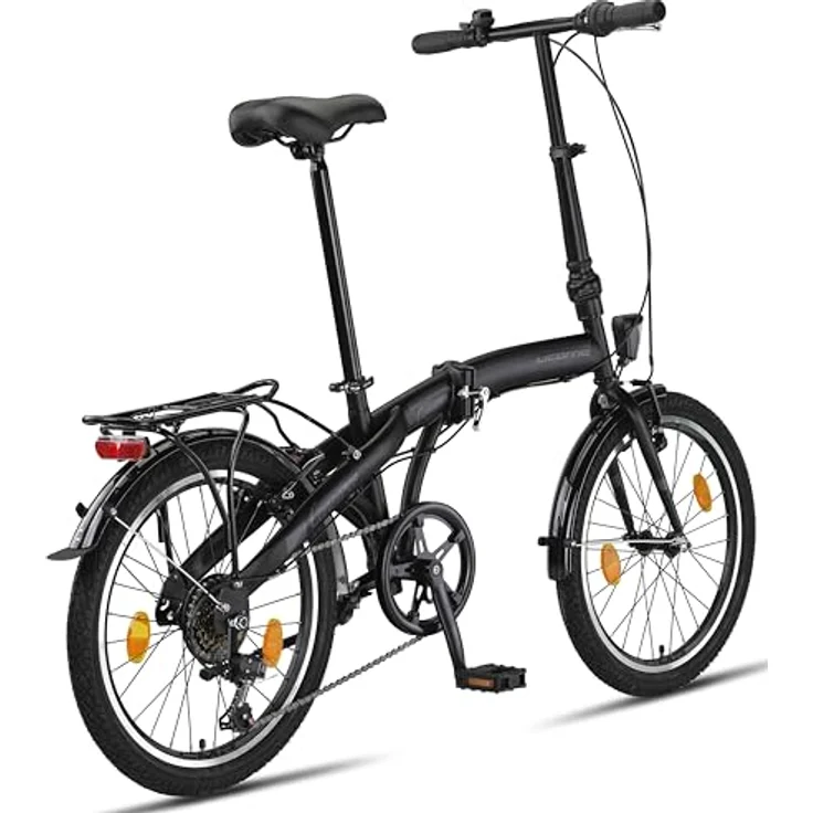 Licorne Bike CONSERES Premium Klapprad 20 Zoll Fahrrad für Herren Damen 6 Gang Schaltung Schwarz - Preisvergleich – Bild 5