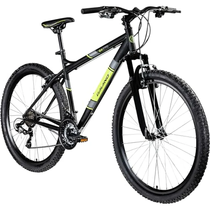 Galano GA270 Mountainbike, 27,5 Zoll Hardtail mit 21 Gängen, schwarz/grün – Bild 1