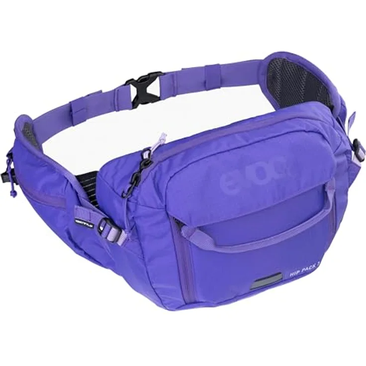 EVOC HIP Pack 3 + Hydration Bladder 1,5, kompakte Hüfttasche mit Wassersack und Schnellzugriff, Volumen: 3 l, Violet