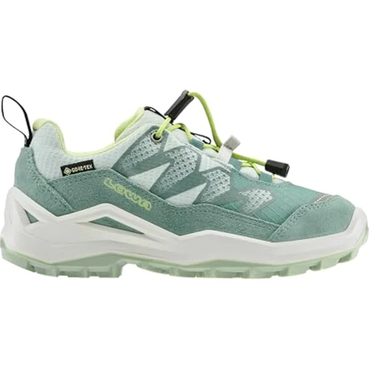 Lowa MADDOX PRO GTX, Outdoorschuh für Kinder in rauchgrün/mintgrün, mit 100% Leder-Obermaterial und Schnürverschluss – Bild 2