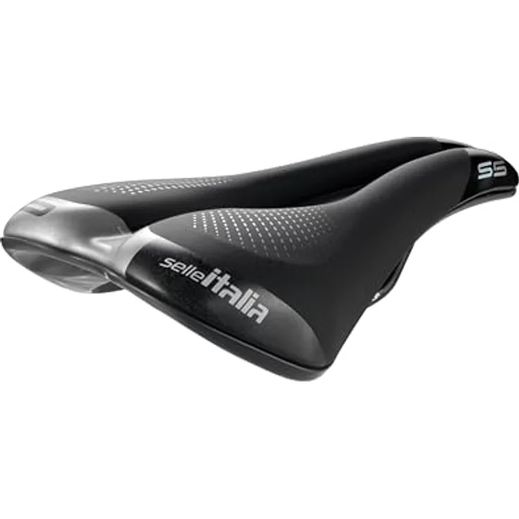 Selle Italia S5 Superflow, Velosattel mit gelpolsterter Druckentlastung und Hi-Viz-Einsätzen