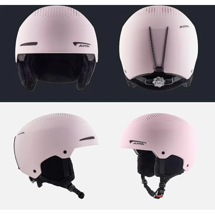 ALPINA ARBER Skihelm für Erwachsene, leichter Hartschalenhelm mit abnehmbaren Ohrenpolstern und optimaler Stoßabsorption - Rose matt - M (54-58 cm) – Bild 4