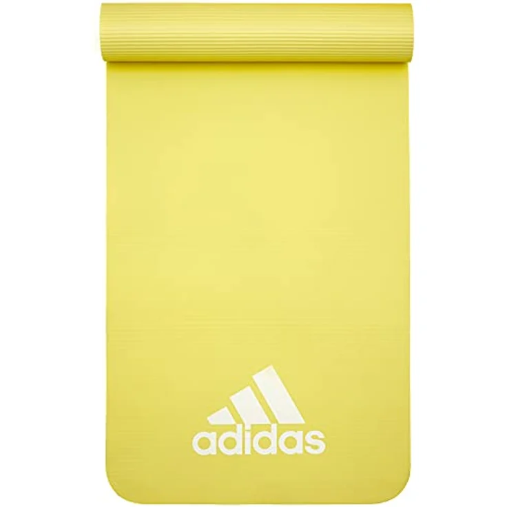 adidas Yoga-Matte - 7mm - Pulsgelb, umweltfreundlich mit gerippter Basis – Bild 2