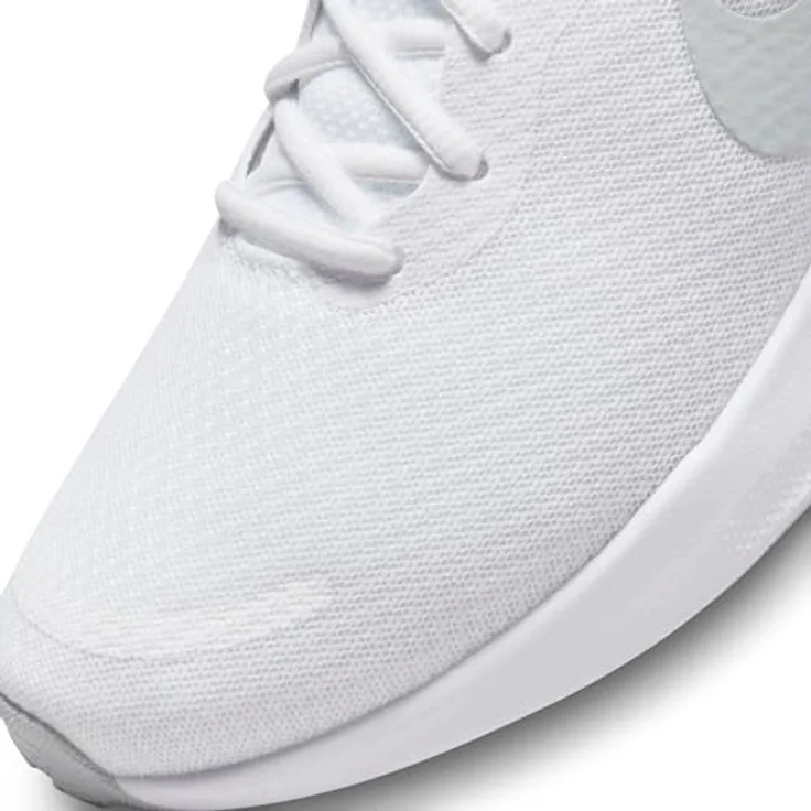 Nike Revolution 7, Neutrale Laufschuhe mit dämpfender Schaumstoff-Mittelsohle, Gummi-Außensohle, Weiß, EU 42 1/2 – Bild 7
