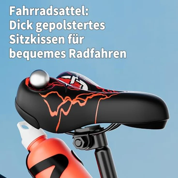 Habib Gruppe Kinderfahrrad, Komplettset mit LED-Stützrädern, höhenverstellbarem Lenker und Sicherheitszubehör, geeignet für Kinder von 85 cm bis 130 cm – Bild 6