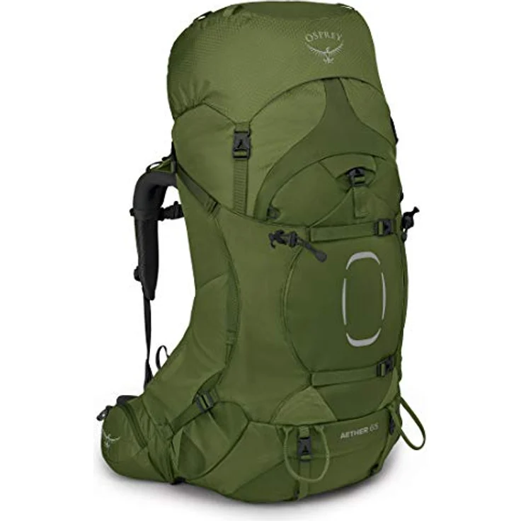 Osprey Aether 65 S-M Rucksack, 80 cm, 100% Nylon, in garlic mustard green – Bild 1