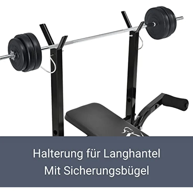 ArtSport Multifunktion Hantelbank ProfiGym1000 klappbar & 4-fach verstellbar - mit Langhantelablage, Beincurler & Butterfly - Trainingsbank Schrägbank Flachbank – Bild 5