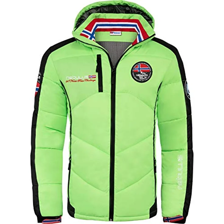 Nebulus Skijacke FORCE, Funktionsjacke mit Wärmespeicherung und Wasserabweisung, schwarz-lime, M – Bild 2