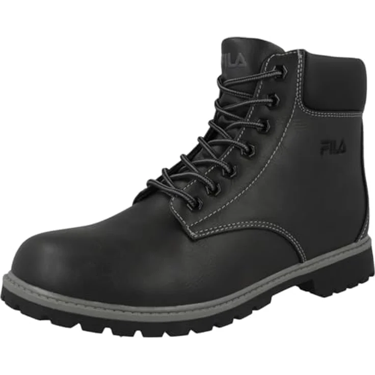 FILA Maverick Mid 55531, Herren Wanderschuhe aus strapazierfähigem Lederimitat, schwarz, mit gepolstertem Schaftrand und griffiger Außensohle – Bild 4