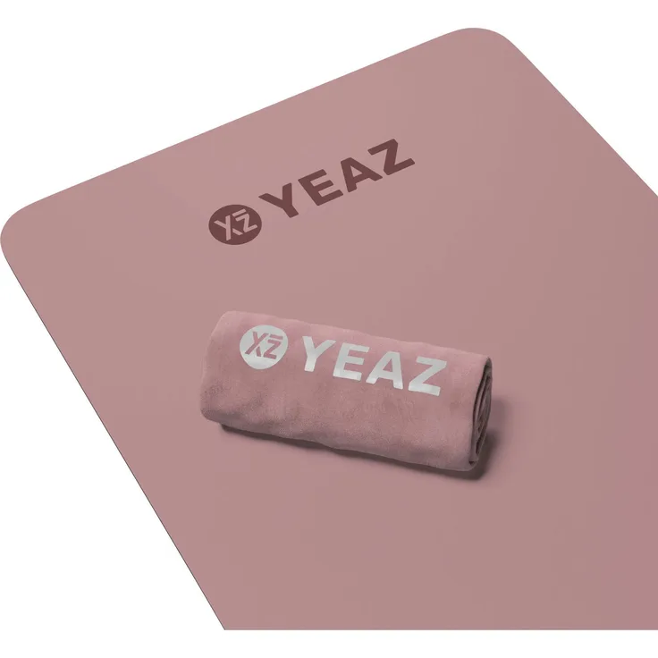 Yeaz Caress Yogamatte, 5 mm, rutschfest, antibakteriell, inklusive Mikrofaser-Handtuch, umweltfreundliches Kautschukmaterial
