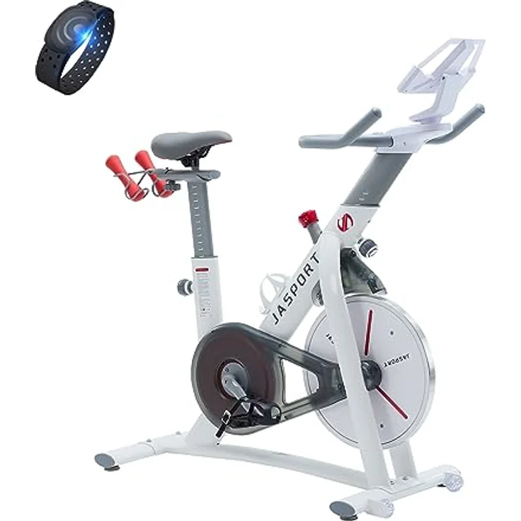 JASPORT Smart Indoor Speedbike S3 | leise Heimtrainer | Magnetbremssystem und kraftvoller Riemen | App mit Video on Demand Trainingskursen | Kinomap & Zwift kompatibel | inkl. Pulsgurt - Preisvergleich – Bild 1