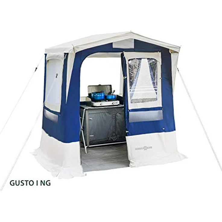 Brunner Gusto I NG, Küchenzelt mit Pultdach, 215 cm Stehhöhe, große Gazefenster, inkl. Tragetasche und Montagematerial – Bild 2
