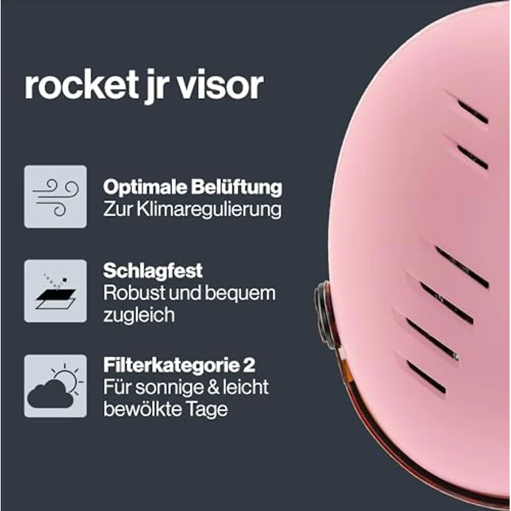 Uvex Rocket jr Visor pink confetti mat - lasergoldlite 54-58 cm – Bild 3