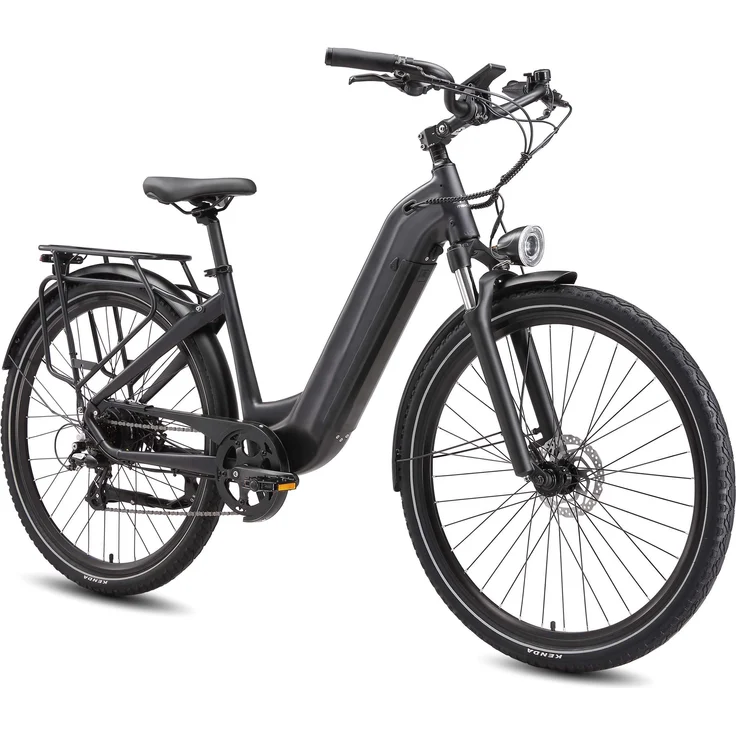 VANKEL City E-Bike Marathon Pedelec 810Wh, 36V 22,5Ah, 100km Reichweite, 7-Gang Shimano, Heckmotor, Aluminiumrahmen, Scheibenbremsen