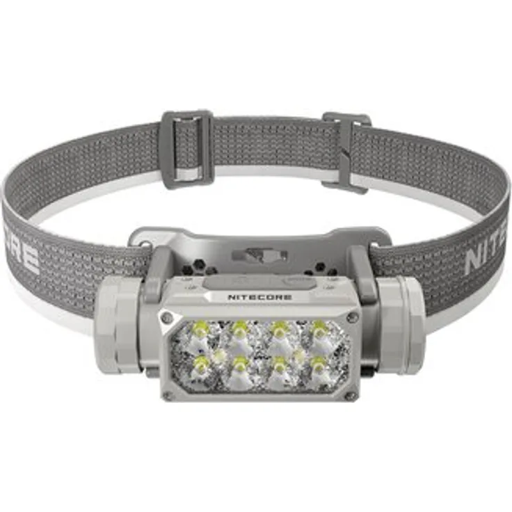 Nitecore HC65 UHE Stirnlampe, 2000 Lumen, 3 Lichtquellen, grau, Li-Ion Akku NL1840HP