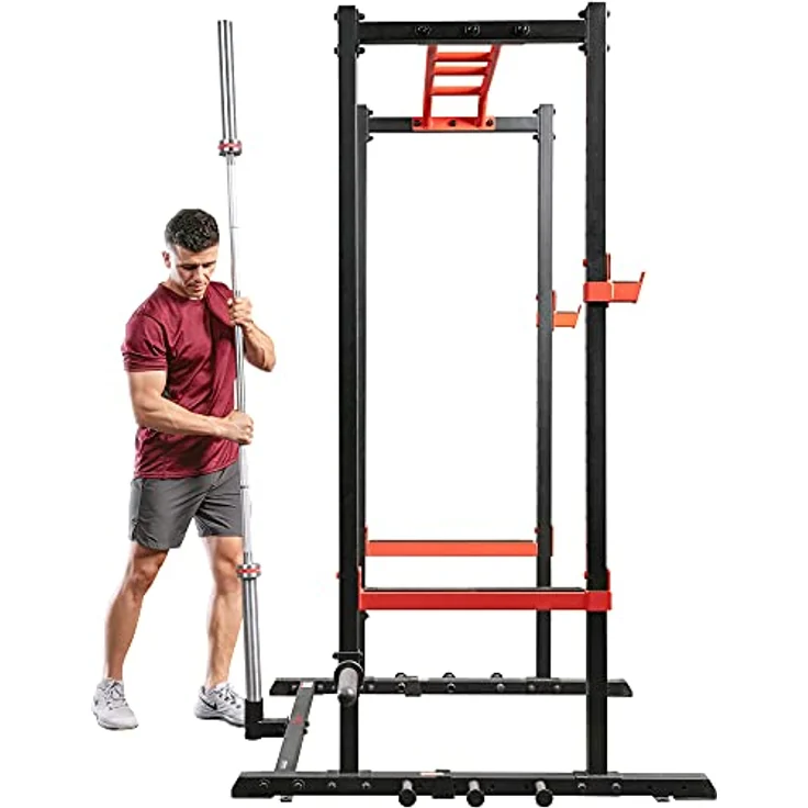 Sunny Health & Fitness Unisex-Adult Stangenhalteraufsatz für Power Racks und Käfige – SF-XFA003, schwarz, One Size – Bild 2