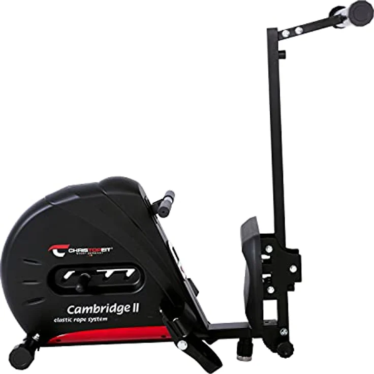 Christopeit Sport Rudergerät Cambridge II Black– Klappbare Ruderzugmaschine mit 4-stufigem Widerstand und LCD-Screen – Bild 3