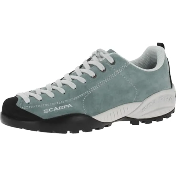 Scarpa MOJITO, Flache Wanderschuhe aus wasserabweisendem Wildleder, Blau, 360 g, Vibram®-Außensohle mit hervorragendem Grip