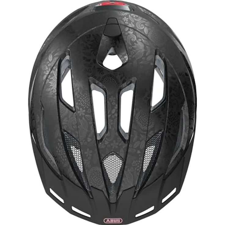 Abus Urban I 3. 0 Fahrradhelm - Blumenmuster/Schwarz 52 - 58 cm – Bild 5