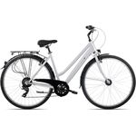 Adler Stanford Trapez 28 Zoll 7-Gang Damenfahrrad Citybike mit robustem Stahlrahmen, Weiß