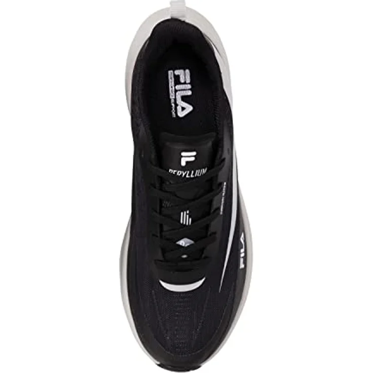 FILA Laufschuh Beryllium, atmungsaktives 3D-Mesh-Obermaterial, gepolsterter Einstieg, CMEVA Zwischensohle für Dämpfung, Schwarz – Bild 7