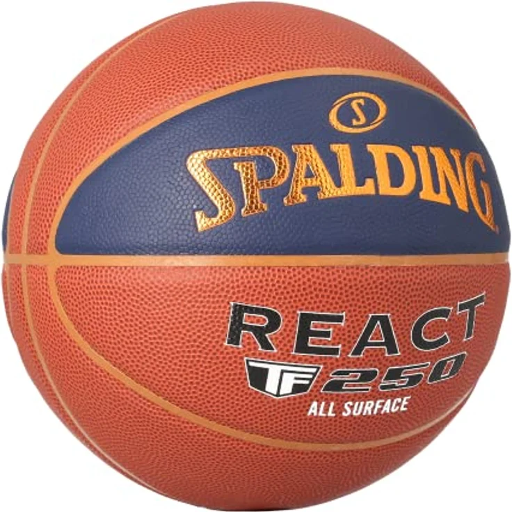 Spalding Tf250 Basketball Ball (5, LNB) - Hochwertiger Basketball für Wettkämpfe und Training, orange – Bild 2