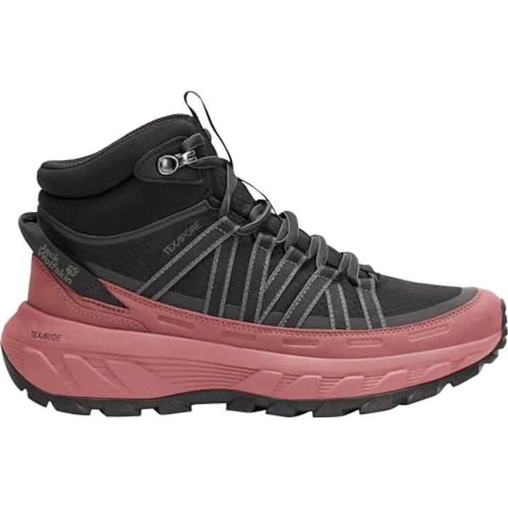 Jack Wolfskin Wild Hike Texapore Mid W, Wasserdichte Damen Wanderschuhe mit EVA-Dämpfung und griffiger Gummiaussensohle – Bild 1