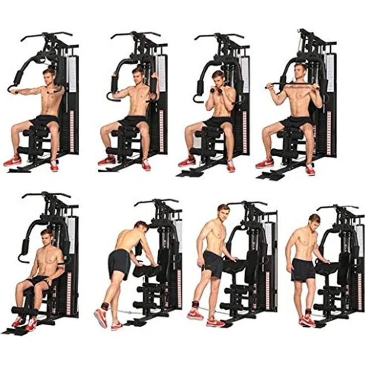Dione HG3 Fitnessstation Multi-Gym Krafstation - 45 kg Gewichte - Erweiterbar auf 100 kg - Homegym – Bild 4