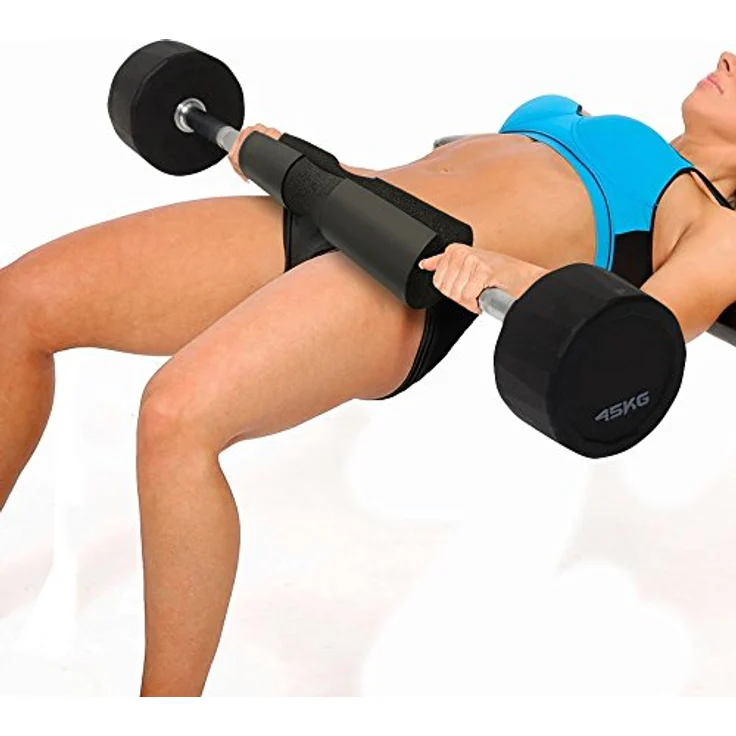 CampTeck U6814 Langhantel Nackenpolster mit Klettverschlüssen für Olympische Hanteln Schaumstoffpolster Barbell Pad Stütze Fitnessstudio für Kniebeugen, Gewichtheben, Ausfallschritte & mehr - Schwarz – Bild 3