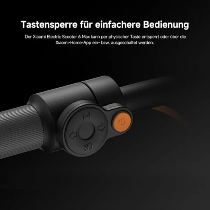 XIAOMI Electric Scooter 6 Max E-Scooter, 12 Zoll Tubeless, 70 km Reichweite, 1100W, Doppelscheibenbremse, TFT-Display, Grau – Bild 27
