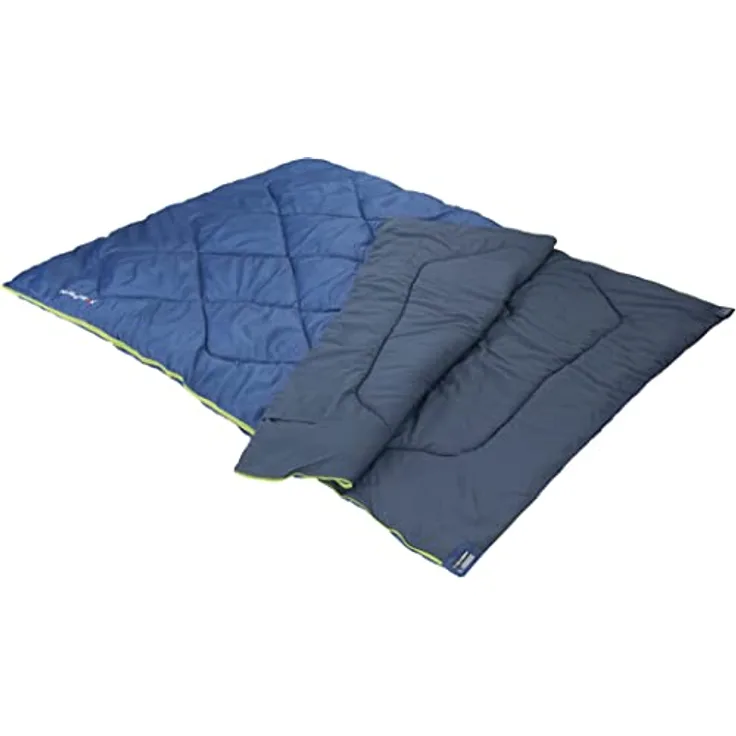 High Peak Ceduna Duo Schlafsack blau, mit BIONIC-FINISH ECO Imprägnierung und separierbarer Ober- und Unterseite