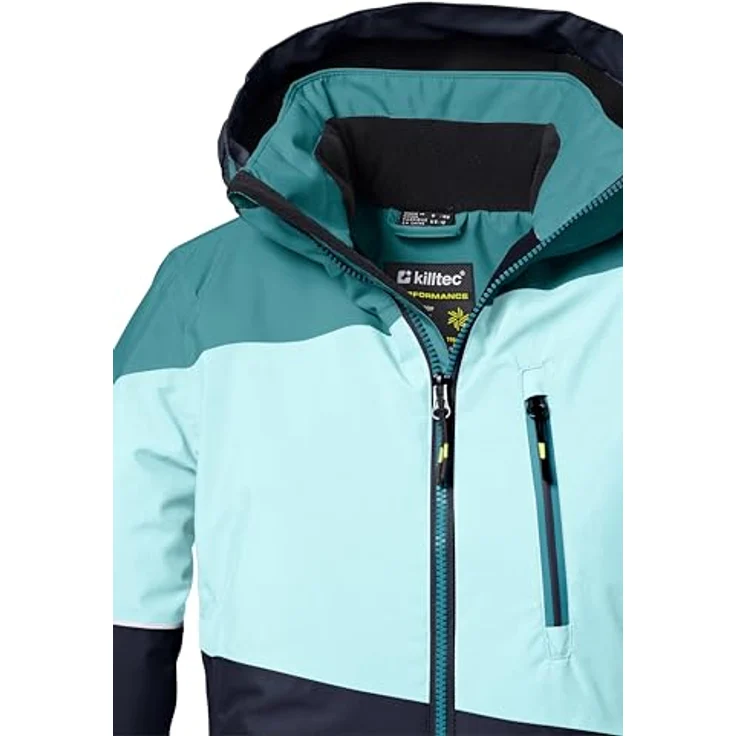 Killtec KSW 331 Mädchen Skijacke, Kapuzenjacke mit Fleece-Innenseite, wasserdicht 10.000 mm, blau, Größe 116 – Bild 4