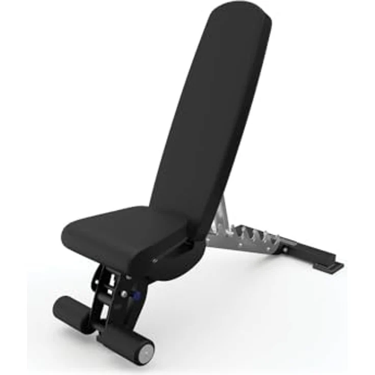 Atletica B6-Decline Hantelbank | Studio Qualität | 43 kg schwer | Negativ verstellbar | Beinablage | Edelstahl Verstellmechanismus | 7 cm dicke Polster Material Mesh – Bild 1