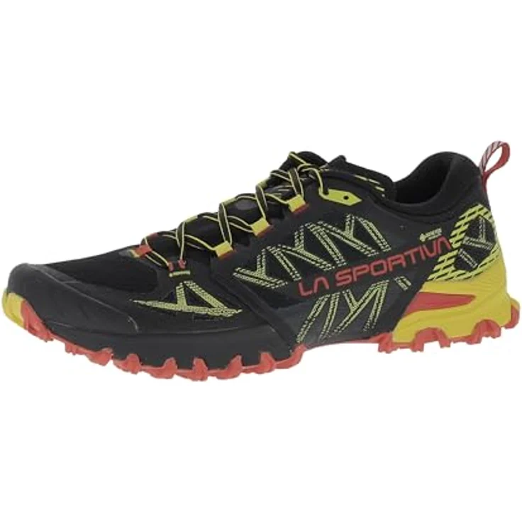 LaSportiva Bushido III GTX BLACK/YELLOW, Laufschuhe mit GORE-TEX Invisible Fit, stabil und griffig, Größe 43,5 – Bild 1