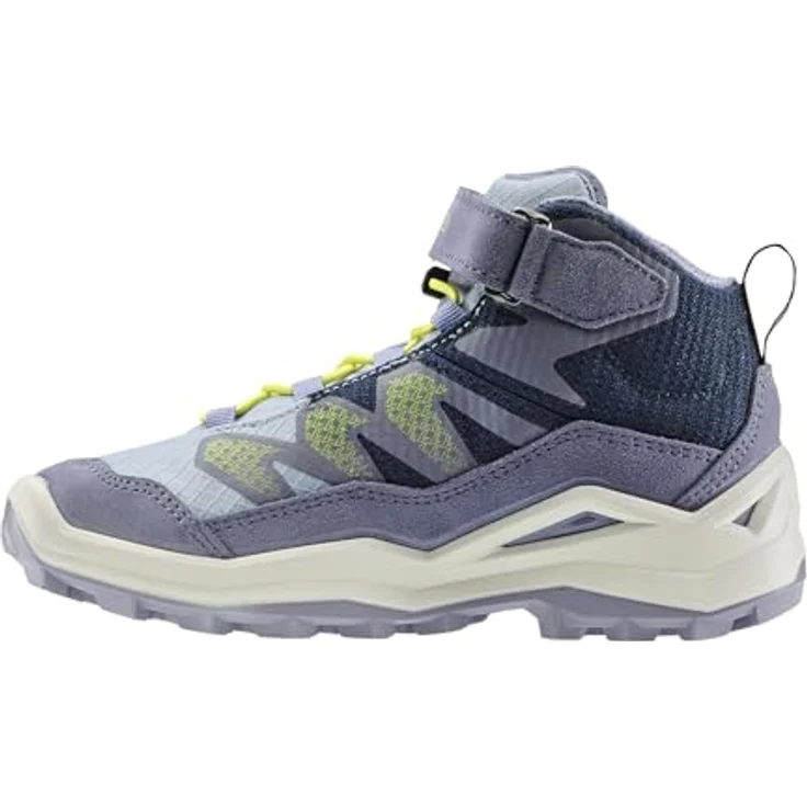 Lowa Maddox Pro Mid GTX Velcro, Kinder-Wanderschuhe aus Veloursleder und Textil mit wasserdichter Gore-Tex-Membran, grau – Bild 2
