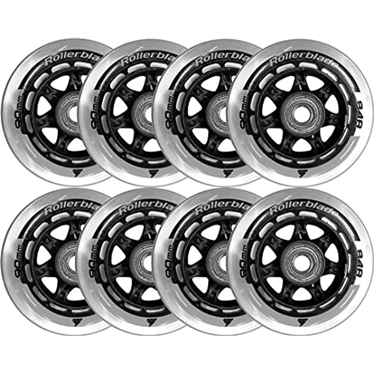 Rollerblade Wheelkit 90 mm, 84A Rollen mit SG9 Lagern, vormontiert – Bild 1