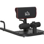 HOMCOM Sissy Squat Kniebeugentrainer Beintrainer Bauch-Gesäß-Trainer 3 in 1 Trainer verstellbar bis 120 kg Stahl Schwarz 50 x 97 x (44,5–56,5) cm