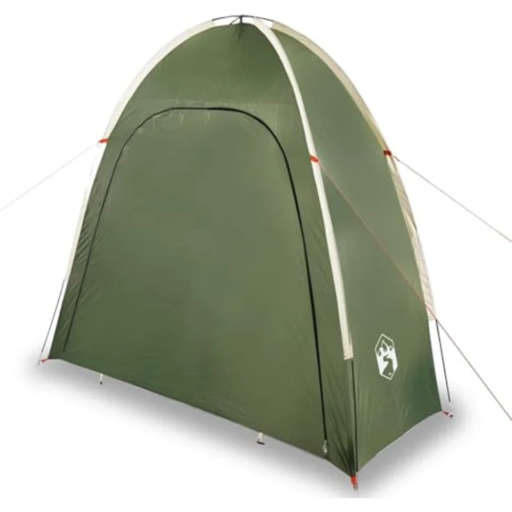 vidaXL Beistellzelt, Lagerzelt mit Stauraum, Umkleidezelt Wasserdicht Tragbar, Campingzelt Aufbewahrungszelt Zelt, Grün 185T Polyester – Bild 4