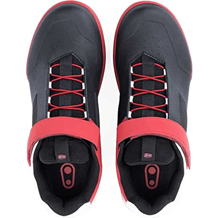 Crankbrothers Stamp Speedlace MTB Schuhe, innovatives Schnellschnürsystem, robustes Design, Schwarz Weiß Rot, Größe 47 – Bild 4