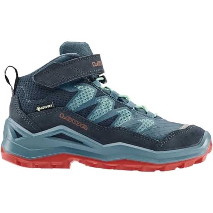 Lowa Maddox Pro Gtx Mid Vc Jr, Wanderschuhe für Kinder, Größe 30, Navy/Rauchblau, Veloursleder, mit Schnellverschluss und PU-Laufsohle – Bild 2