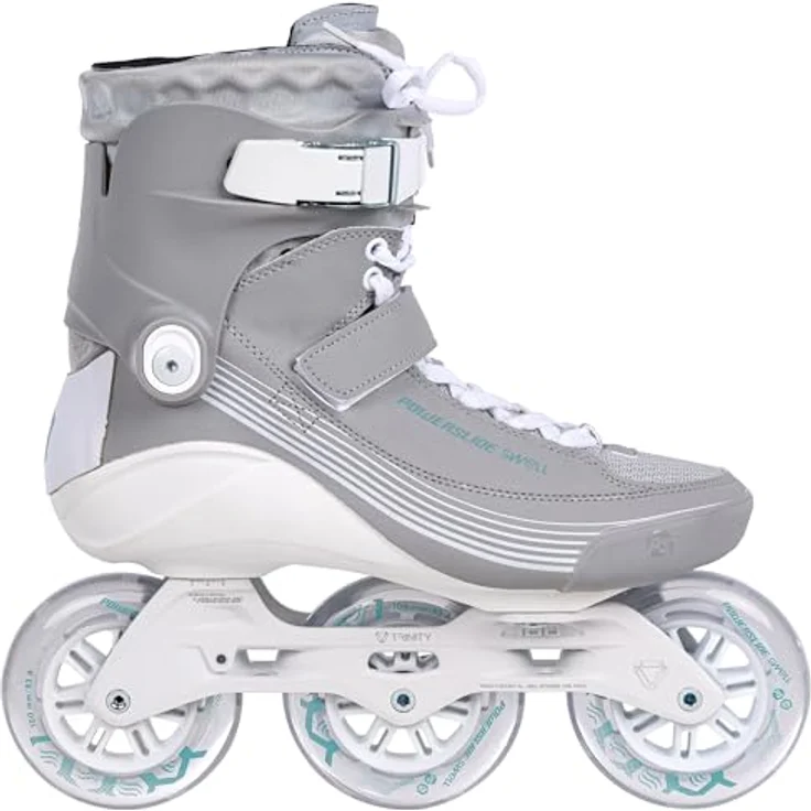 POWERSLIDE Inlineskates Swell Glacier Lake 100 47, innovative Inline-Fitness-Skates in Grau/Weiß – Bild 1