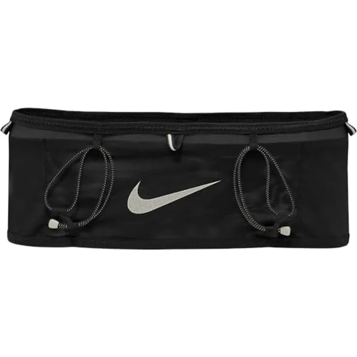 Nike Run Belt, Laufgürtel für Smartphone und Schlüssel, schweißresistent, Black/Sail/Sail, M