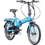 ZÜNDAPP Z101 20 Zoll E Bike Faltrad Damen Herren Elektrofahrrad klappbar Ebike Pedelec E-Bike - 6 Gänge, LED Licht, V-Bremsen - Schwarz