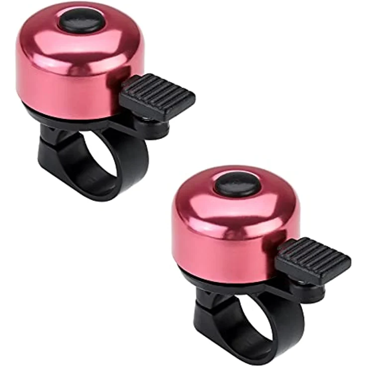 Paliston Mini Fahrradklingel, laute 120 dB Fahrradglocke für MTB und Rennrad, pink – Bild 1