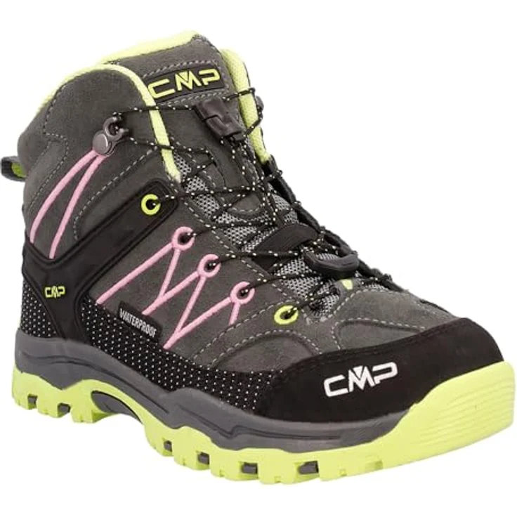 CMP CMP Kinder Trekking Schuhe Rigel MID 3Q12944, Wasserdichter Trekkingschuh aus Leder, Größe 32, Grau-Pink-Apple – Bild 2