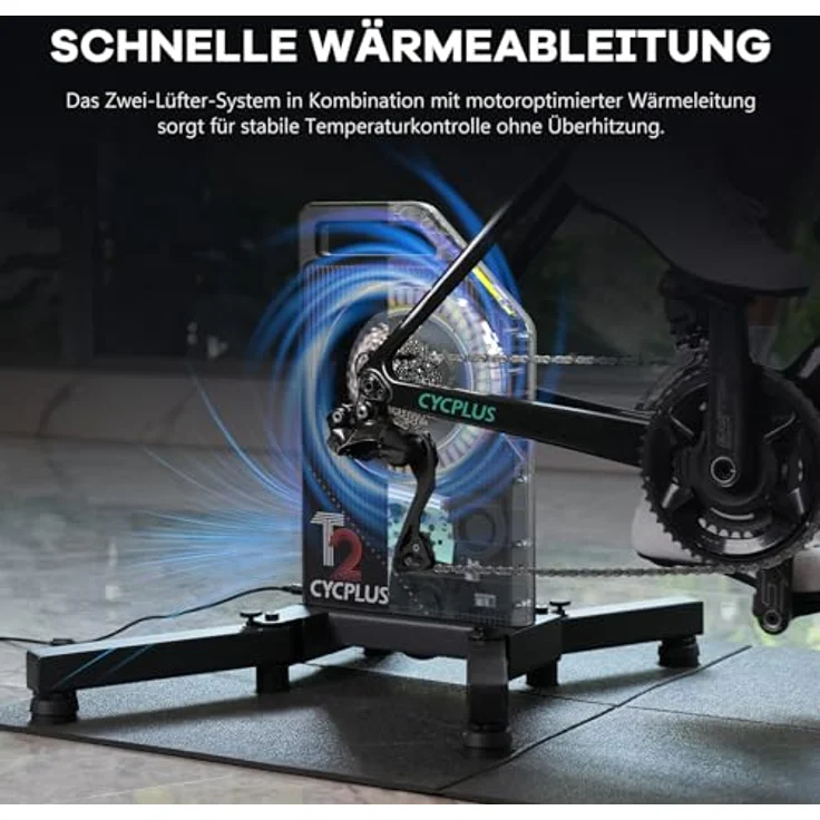 CYCPLUS Inteligentny Trenaer Rowerowy Cycplus T2, Direktantriebsergometer mit 2.200 Watt Leistung und Bluetooth/ANT+ Kompatibilität – Bild 7