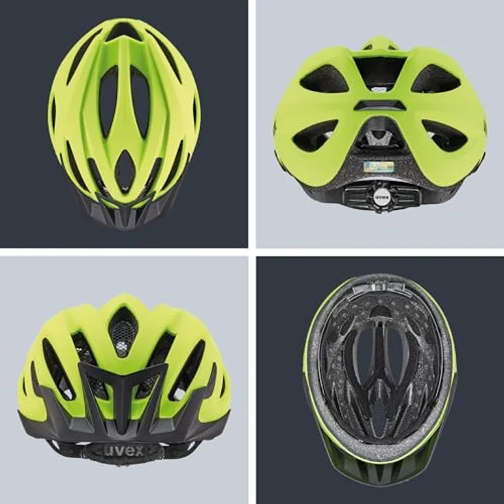 Uvex Viva 3, leichter Fahrradhelm in neon yellow matte, Größen 56-62 cm – Bild 5